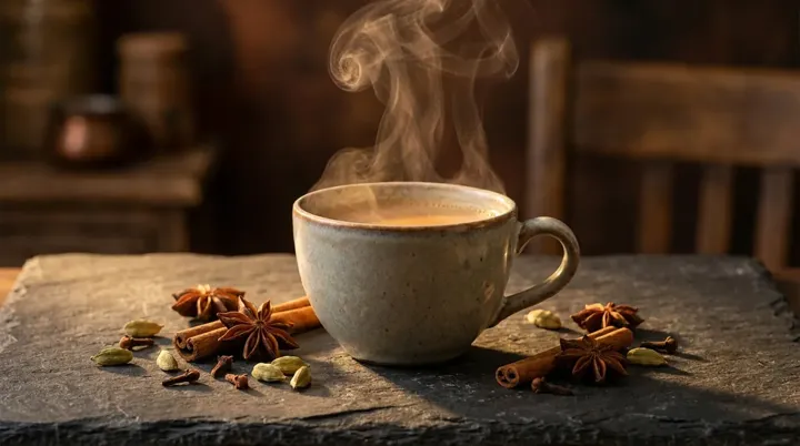 Masala Chai Still Life AI generated example